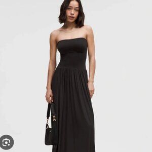 Lululemon Athletica Elegant Black Strapless Dress